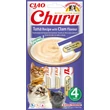 Inaba Ciao Churu tonhalas-kagylós krémes jutalomfalat macskáknak 4x14g
