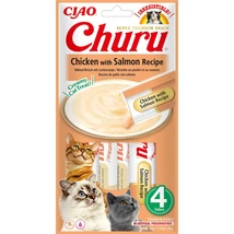 Inaba Ciao Churu csirkés és lazacos krémes jutalomfalat macskáknak 4x14g