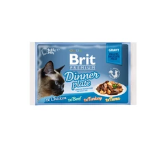 Brit Premium Cat tasakos Delicate Fillets in Gravy Dinner Plate 4x85g