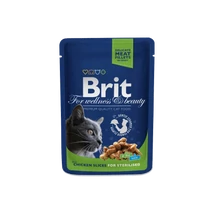 Brit Premium Cat Pouches Chicken Slices For Sterilised 100 G