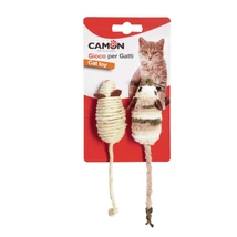AG013/F Egérkék plüss és sisal 7 cm 2 db-os