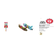 AG0368 Poliészter-műanyag játék cicáknak rugóval és csengővel 16 cm