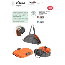 CA605/B 3 az 1-ben Smart Travel Carrier Bed (hordtáska, fekhely, párna) 7 kg-ig Szürke/azúr
