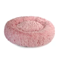 CC0143 Kerek szőrős fekhely 80 cm csíkos piros-fehér