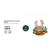 Camon Sípoló Karácsonyi hamburger plüss - 13cm
