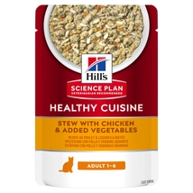 Hills SP Feline Adult Chicken & Vegetables Stew alutasakos eledel 12x80g