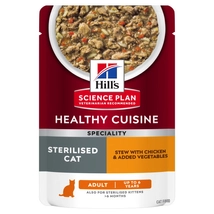 Hills SP Feline Young Adult Steril Chicken & Vegetables Stew alutasakos eledel 12x80g