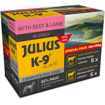 Julius K9 Special Pack 12x100g alutasakos eledel - bárány, marha