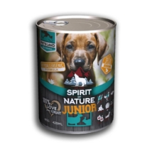 Spirit of Nature Junior Dog konzerv Bárányhússal és Nyúlhússal 415g