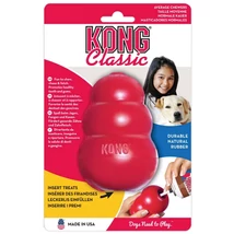 KONG Classic piros natúr gumi kutyajáték közepes testű kutyáknak, M-es méret