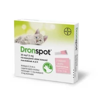 Dronspot rácsepegtető féreghajtó macskáknak - 2,5kg-ig 2x0,35ml Lejárat: 2025.07.31