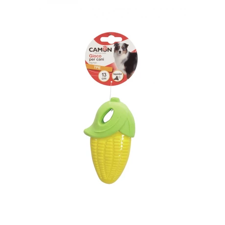Camon sípoló kukorica kutyajáték TPE gumiból kutyáknak, 13 cm