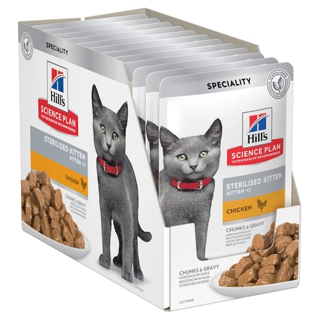 Hills SP Feline Kitten Steril Chicken – 12x85g
