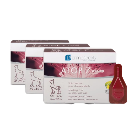 Dermoscent ATOP 7® spot-on 10-20kg kutyák és macskák részére 4 x 1.2ml
