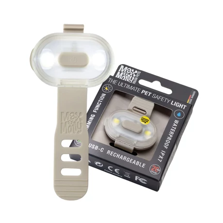 Max & Molly Matrix 2.0 Ultra LED-lámpa nyakörvre rögzíthető - Sand