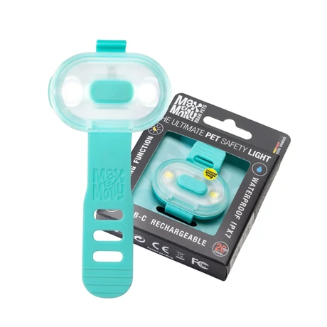 Max & Molly Matrix 2.0 Ultra LED-lámpa nyakörvre rögzíthető - Turquoise