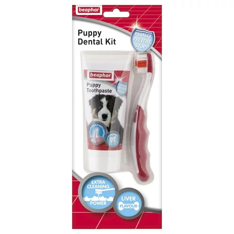 Beaphar Puppy Dental kit fogápoló szett kölyök kutyáknak