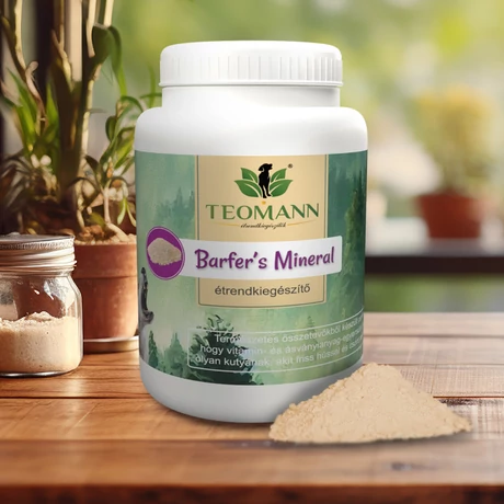 Teomann Barfer's Mineral ásványi étrend-kiegészítő kutyáknak és macskáknak 300g