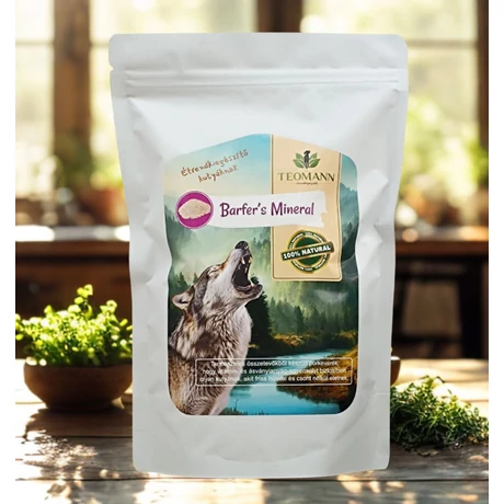Teomann Barfer's Mineral ásványi étrend-kiegészítő kutyáknak és macskáknak 600g