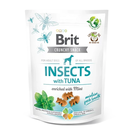BRIT CARE DOG CRUNCHY CRACKER INSECTS WITH TUNA AND MINT 200G