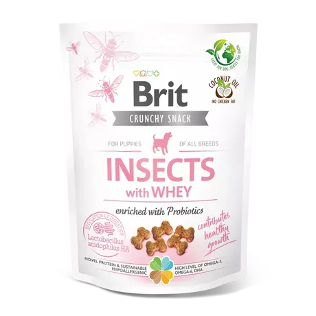 BRIT CARE DOG CRUNCHY CRACKER PUPPY INSECTS WITH WHEY AND PROBIOTICS 200G