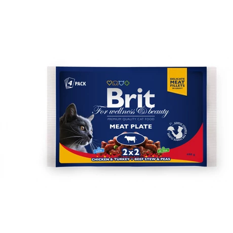 Brit Premium Cat Pouches Meat Plate 4X100G