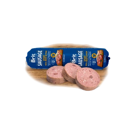Brit Premium Sausage Beef & Fish-Sport formula 800G