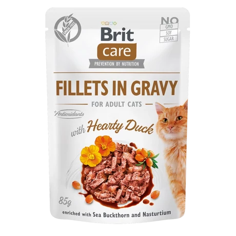 Brit Care Cat Fillets in Gravy with Hearty Duck 85 g