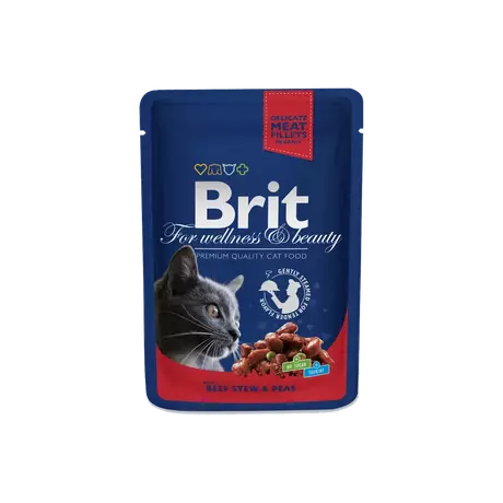 Brit Premium Cat Pouches Beef Stew With Peas 100 G