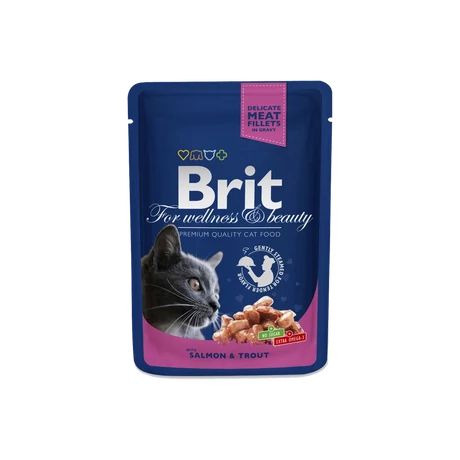 Brit Premium Cat Pouches Norwegian Salmon & Trout 100 G