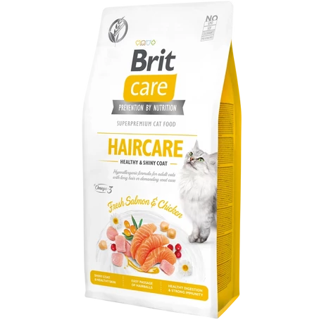 Brit Care Cat Grain Free HAIRCARE Salmon and Chicken 0,4kg