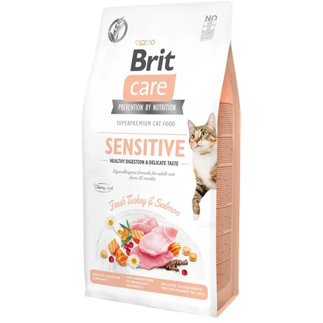 Brit Care Cat Grain Free SENSITIVE Turkey and Salmon 7kg