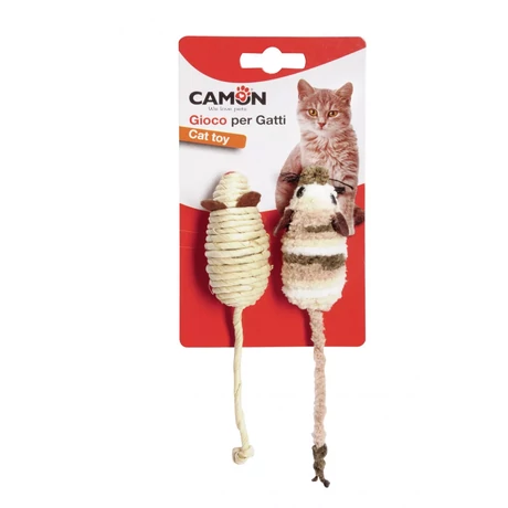 AG013/F Egérkék plüss és sisal 7 cm 2 db-os