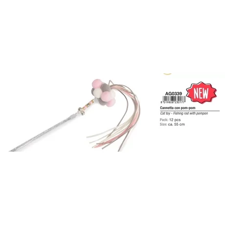 AG0339 Pálcás pom-pomos játék 55 cm