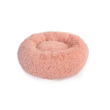 CC0140 Kerek szőrős fekhely 60 cm pasztell rózsaszín