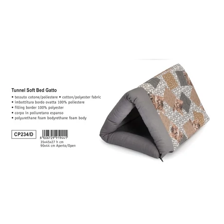 CP234/D Tunnel Soft Bed GATTO 35x45xh27 (nyitva 90x44)