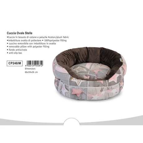 CP248/M Ovális fekhely Stella 66x59x26