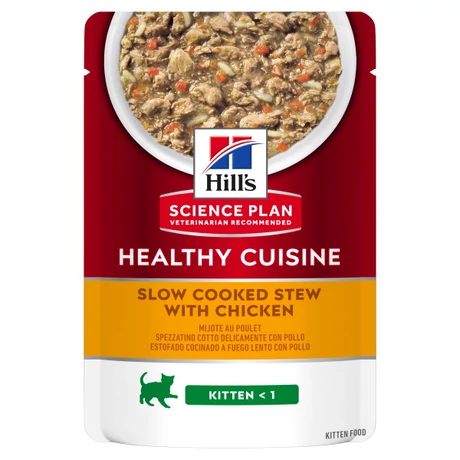 Hills SP Feline Kitten Chicken & Vegetables Stew alutasakos eledel 12x80g