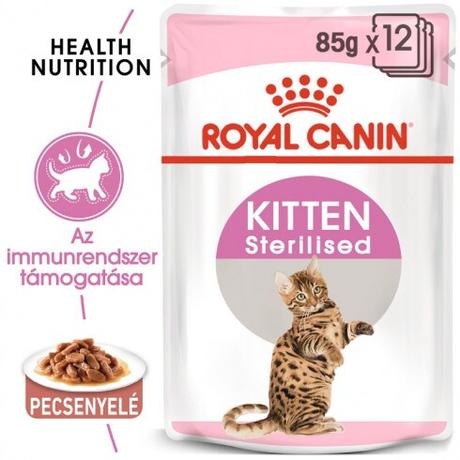 Royal Canin Kitten Sterilised alutasakos eledel – 12x85g