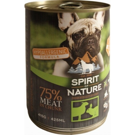 Spirit of Nature Dog konzerv Bárányhússal és nyúlhússal 415g