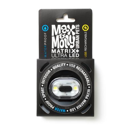 Max & Molly Matrix Ultra LED-lámpa nyakörvre rögzíthető - fekete