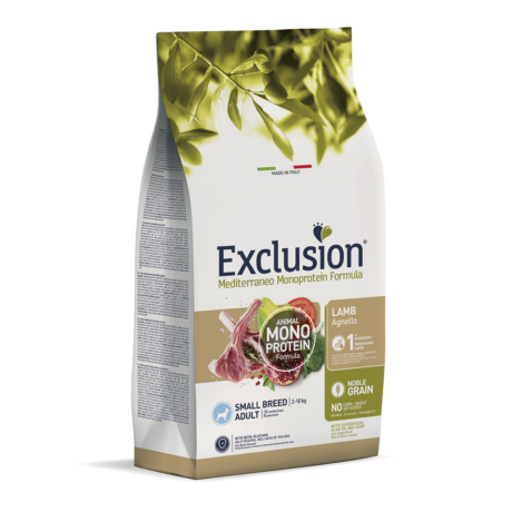 Exclusion Mediterraneo Monoprotein Formula Noble Grain Adult Lamb Small Breed 2kg