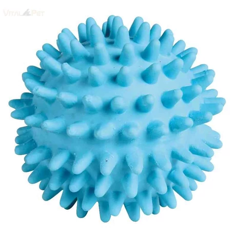 Trixie sípoló tüskés gumilabda kis és közepes testű kutyáknak, kék, 7 cm