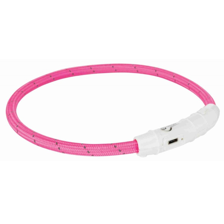 Trixie Safer Life világítós karika nyakörv M-L – pink