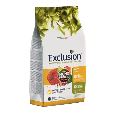 Exclusion Mediterraneo Monoprotein Formula Beef Medium Breed Adult 12kg