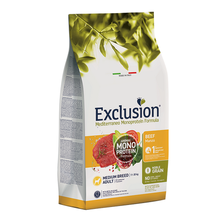 Exclusion Mediterraneo Monoprotein Formula Beef Medium Breed Adult 12kg