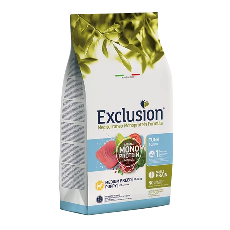 Exclusion Mediterraneo Monoprotein Formula Puppy Tuna Medium Breed 12kg