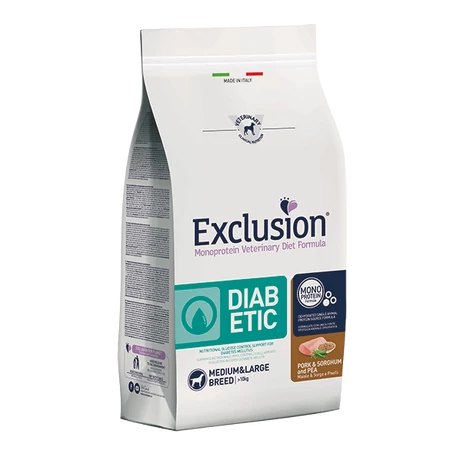 Exclusion Diabetic Pork&amp;Sorghum 12kg kutyatáp cukorbeteg kutyáknak