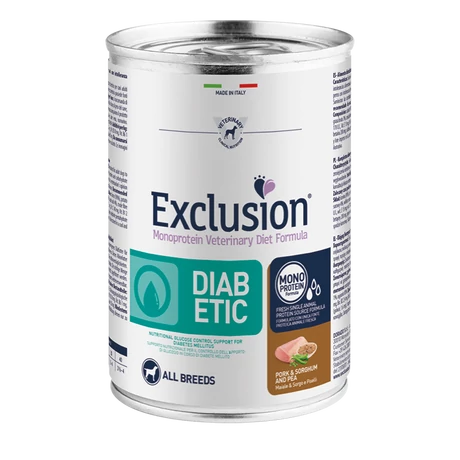 Exclusion Diabetic Pork&Sorghum 400gr cukorbeteg kutyáknak