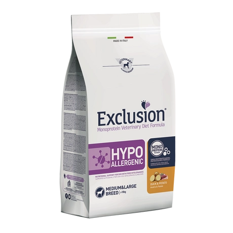 Exclusion Canine Hypoallergenic Duck & Potato Medium & Large Breed 2kg